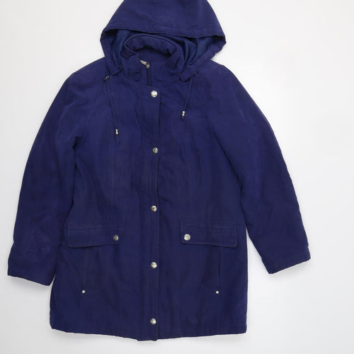 Bm Collection  Womens Blue   Parka Jacket Size S