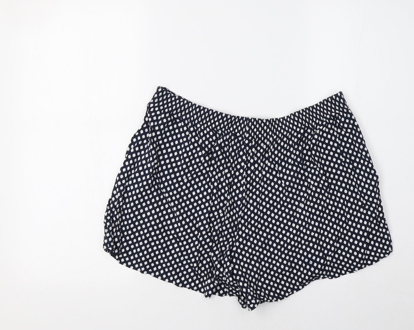 Papaya Womens Blue Geometric  Bermuda Shorts Size 14