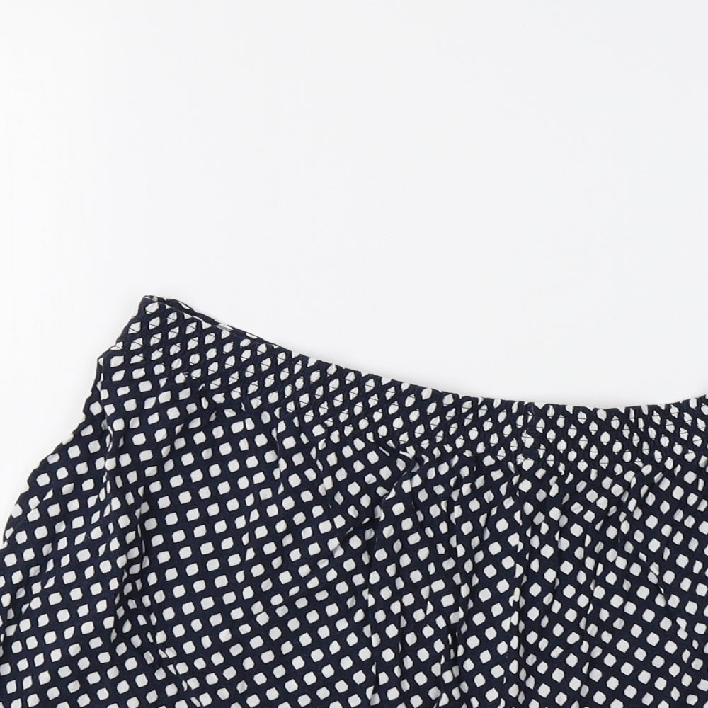 Papaya Womens Blue Geometric  Bermuda Shorts Size 14
