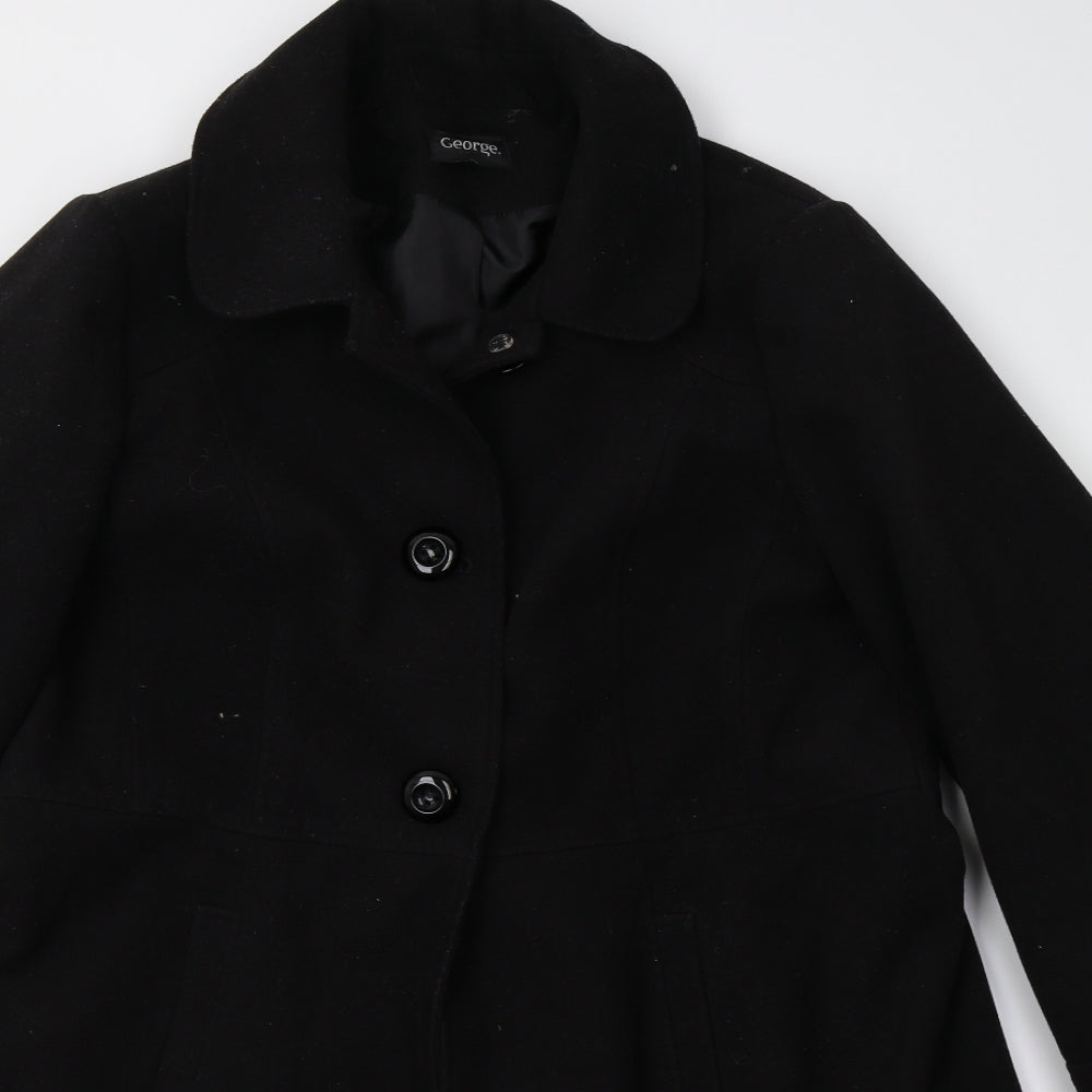 George Womens Black   Pea Coat Coat Size 20