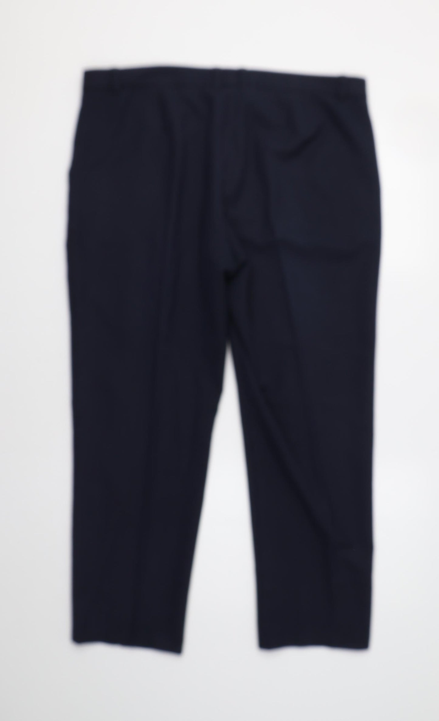 M&S Womens Blue Animal Print  Dress Pants Trousers Size 16 L28 in