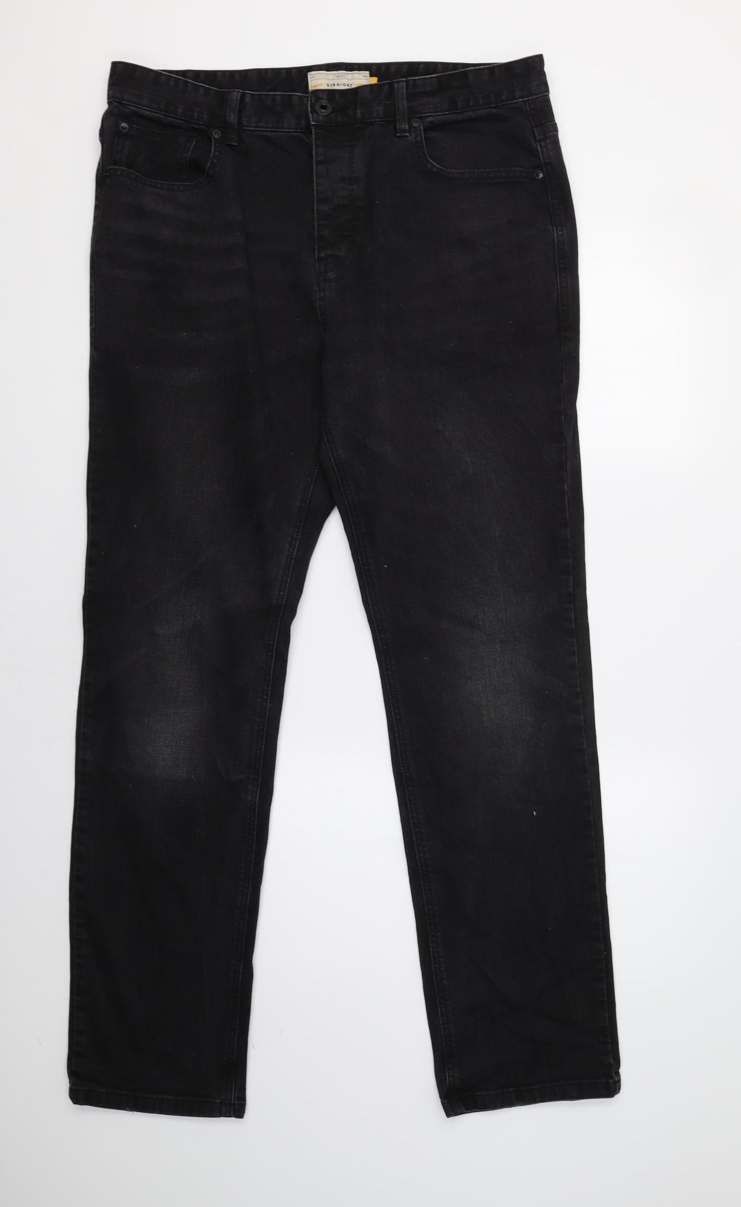 NEXT Mens Black   Straight Jeans Size 36 L34 in