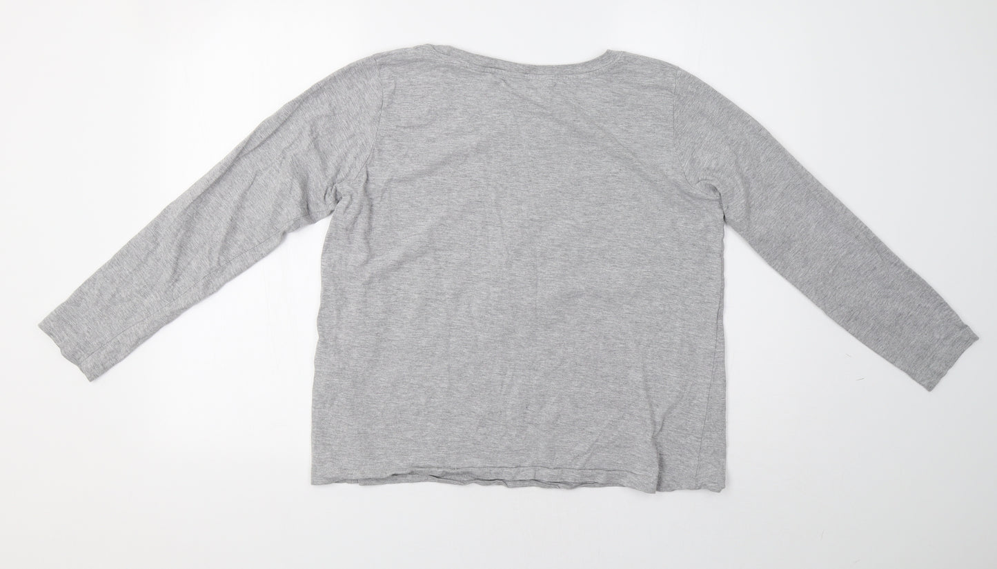 Foxbury Womens Grey   Top Pyjama Top Size 16  - Unicorn