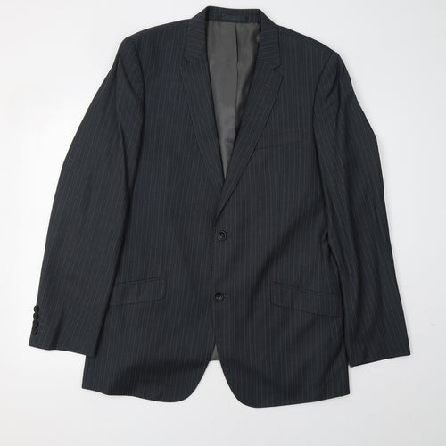 Butler And webb Mens Blue Striped  Jacket Blazer Size 40