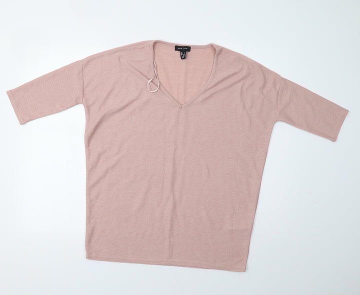 New Look Womens Pink Basic Blouse Size S