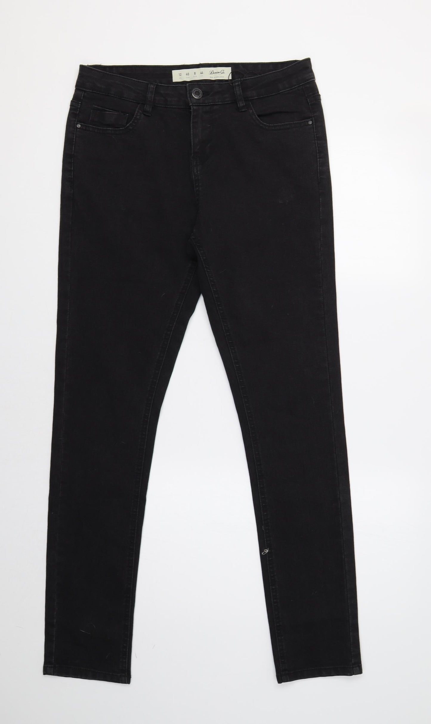 Primark Womens Black   Straight Jeans Size 12 L31 in