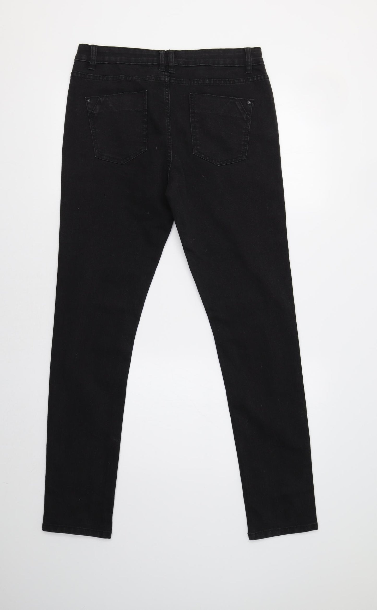 Primark Womens Black   Straight Jeans Size 12 L31 in