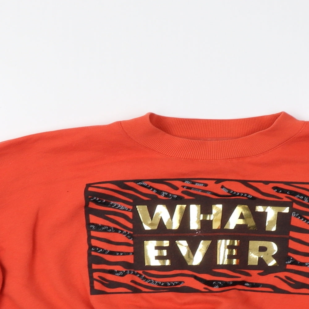 River Island Girls Orange   Pullover Sweatshirt Size 11-12 Years  - Whatever