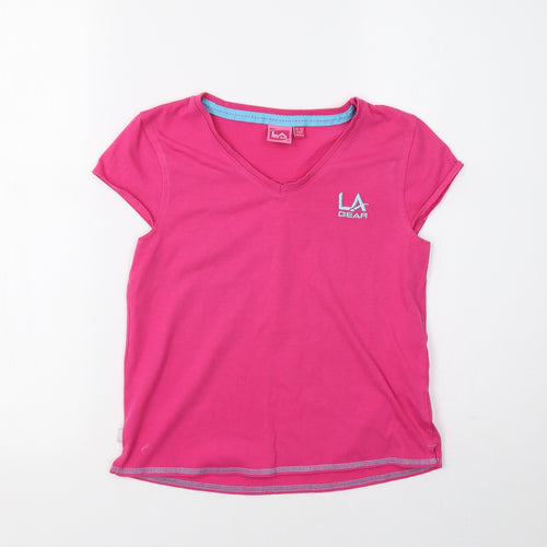L.A Gear Girls Pink   Basic T-Shirt Size 11-12 Years