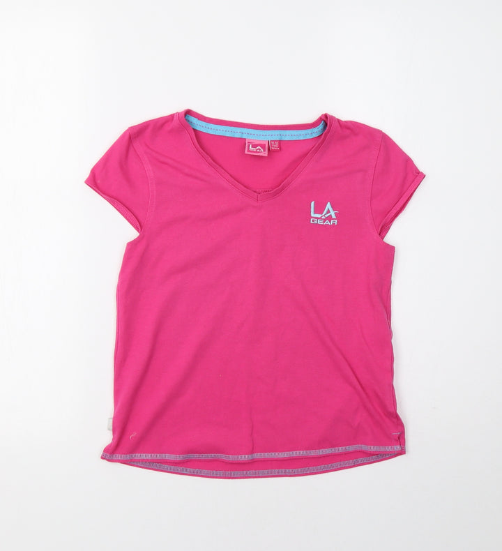 L.A Gear Girls Pink Basic T-Shirt Size 11-12 Years
