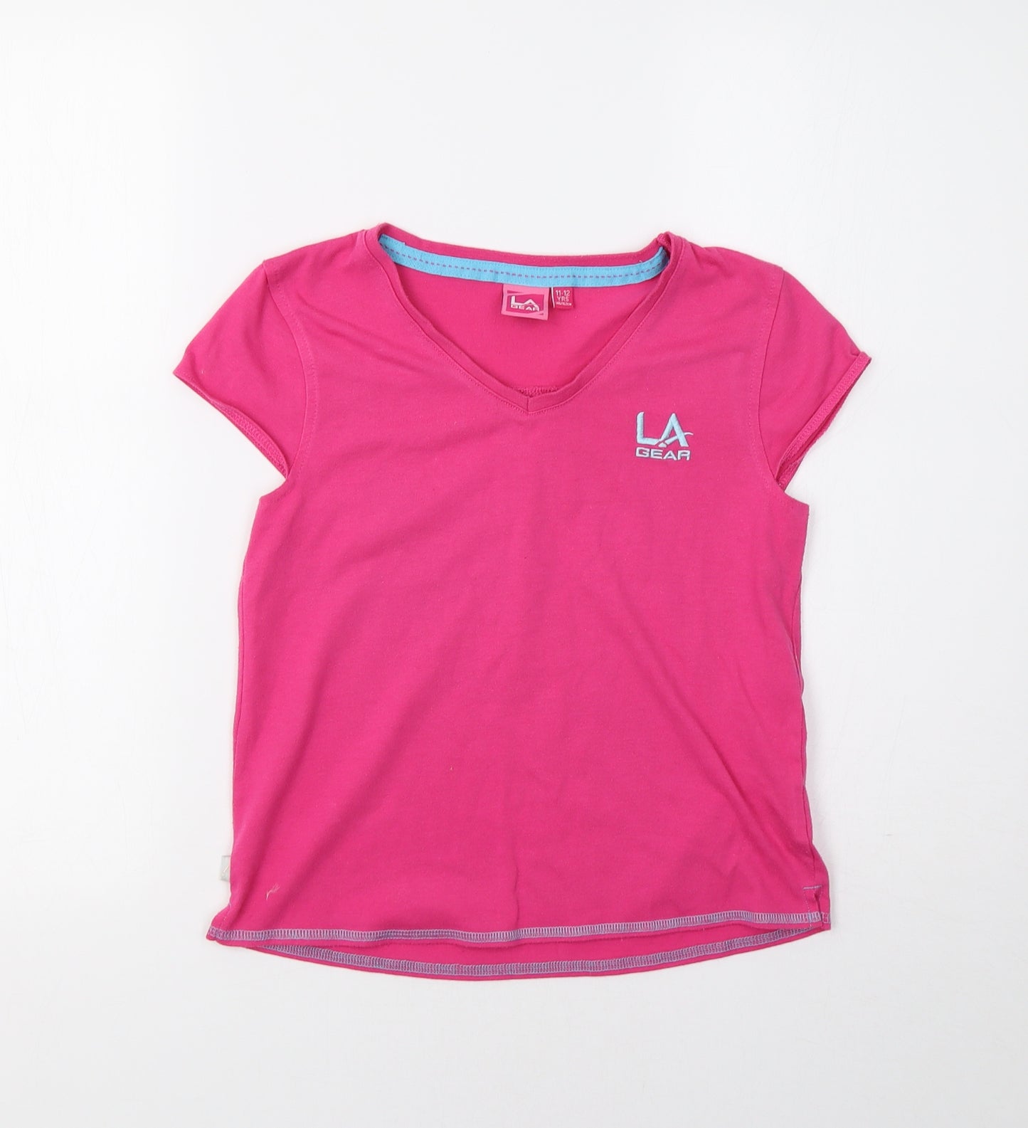 L.A Gear Girls Pink   Basic T-Shirt Size 11-12 Years