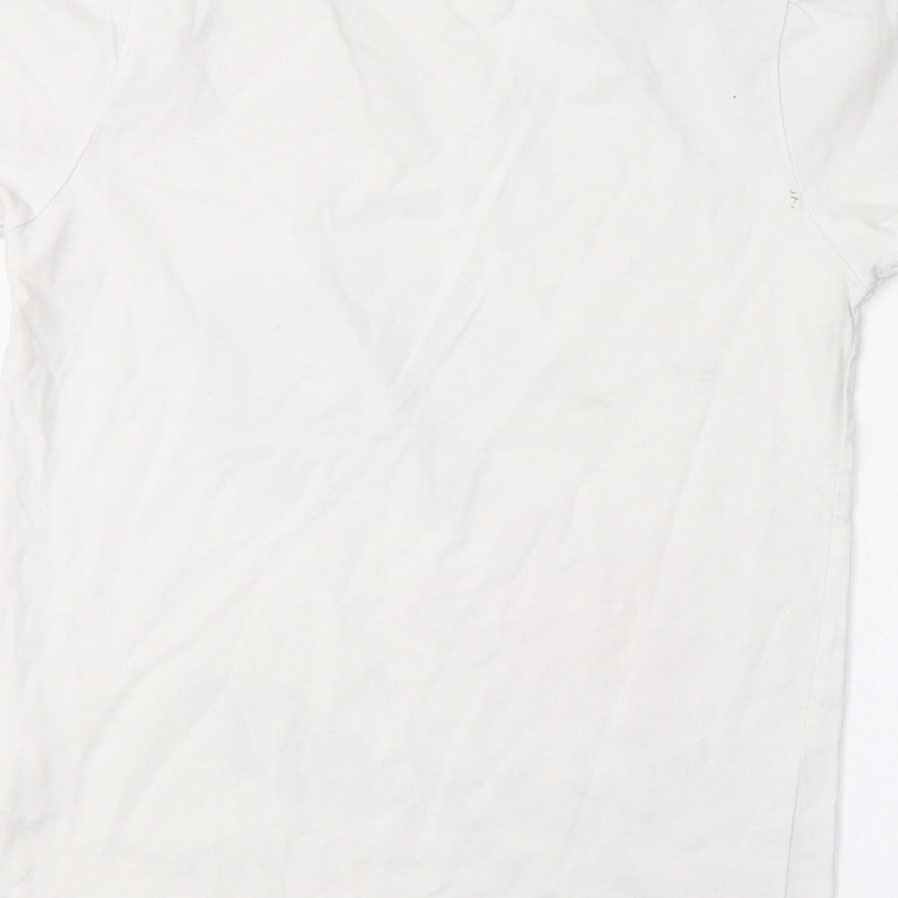 Boden Girls White Floral  Basic T-Shirt Size 11-12 Years