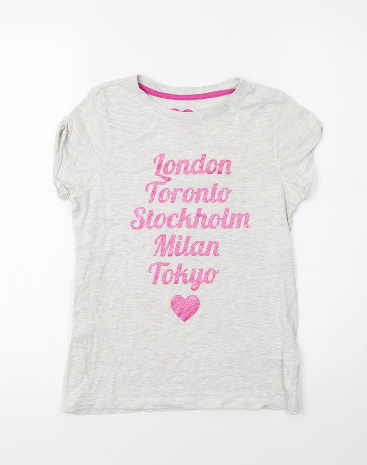 Primark Girls Grey   Basic T-Shirt Size 10-11 Years