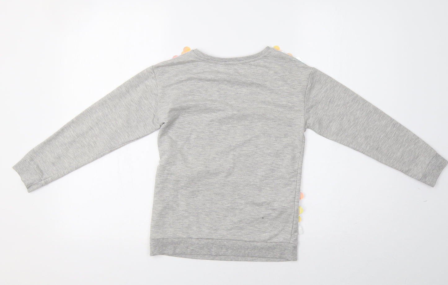 BlueZoo Girls Grey   Pullover Sweatshirt Size 9-10 Years  - Sequinned