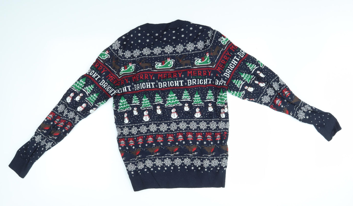 NEXT Mens Multicoloured   Pullover Jumper Size XS  - festive christmas