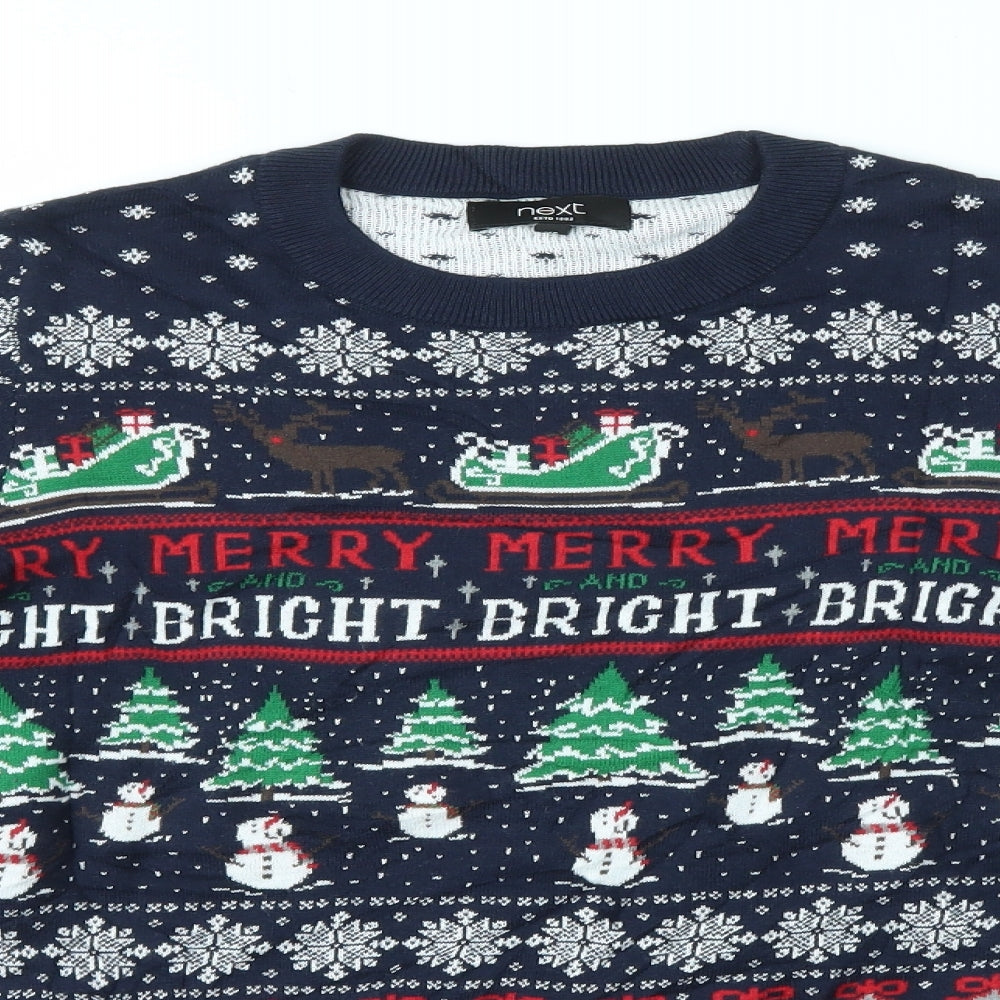 NEXT Mens Multicoloured   Pullover Jumper Size XS  - festive christmas