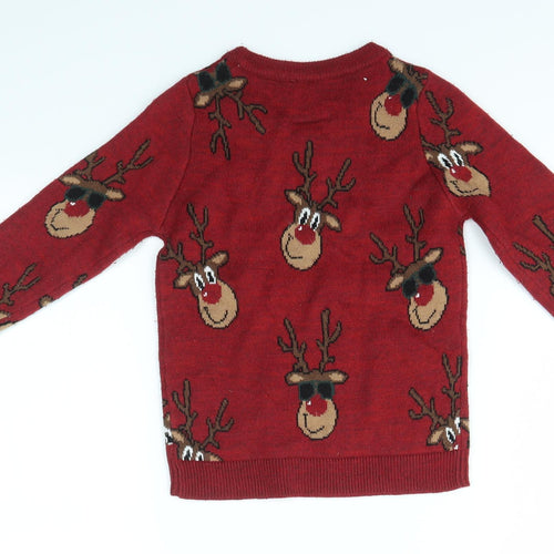 George Boys Multicoloured   Pullover Jumper Size 3-4 Years  - festive christmas