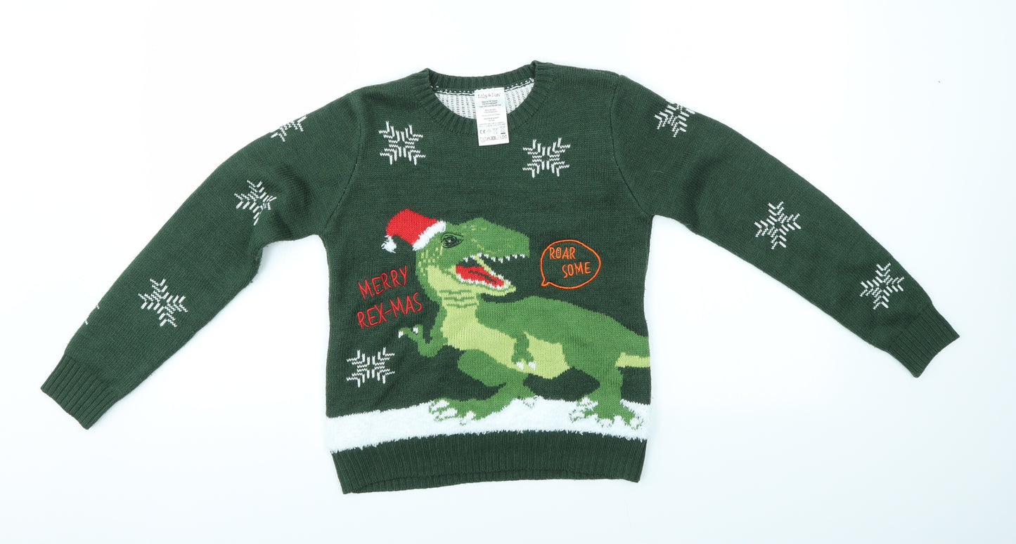 LILY & DAN Boys Multicoloured   Pullover Jumper Size 9-10 Years  - festive christmas