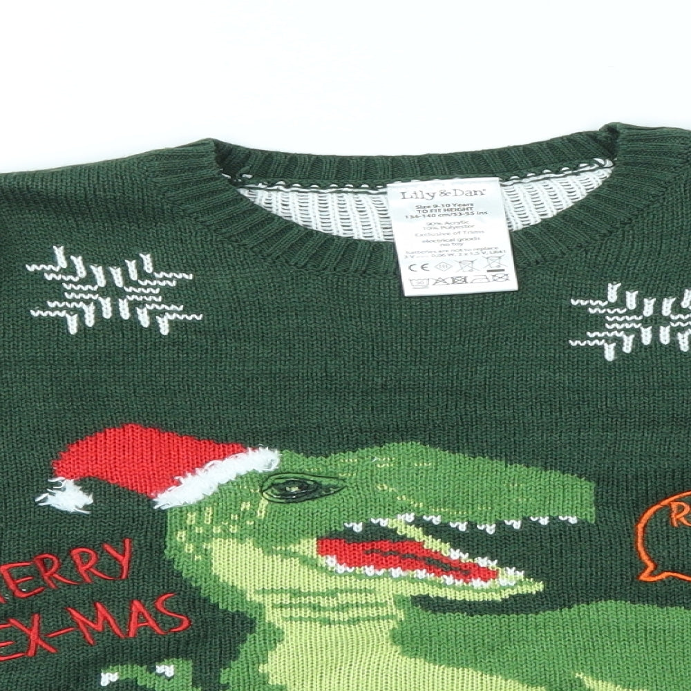 LILY & DAN Boys Multicoloured   Pullover Jumper Size 9-10 Years  - festive christmas