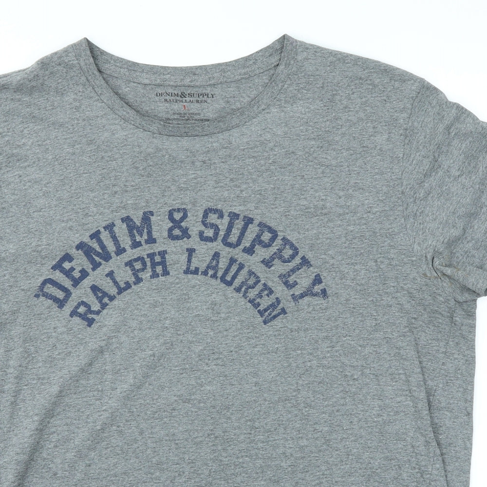 Ralph Lauren Mens Grey    T-Shirt Size L