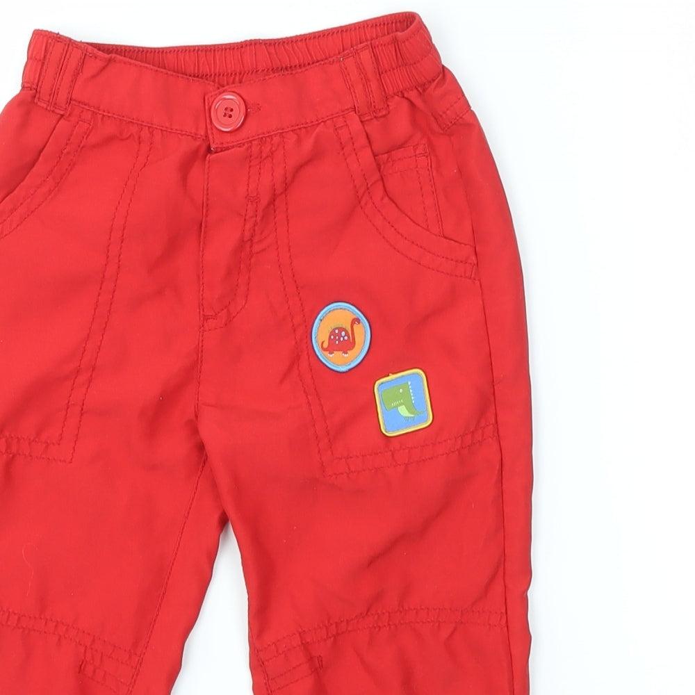 ARGOS Boys Red   Cargo Trousers Size 2-3 Years - CHAD VALLEY