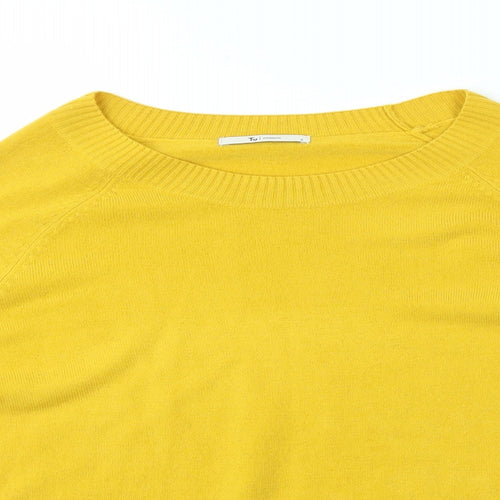 TU Womens Yellow   Basic Blouse Size 8