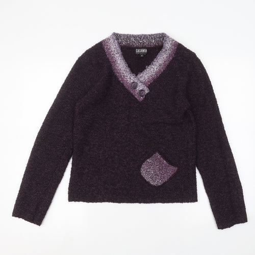 casamia Womens Purple   Pullover Jumper Size S