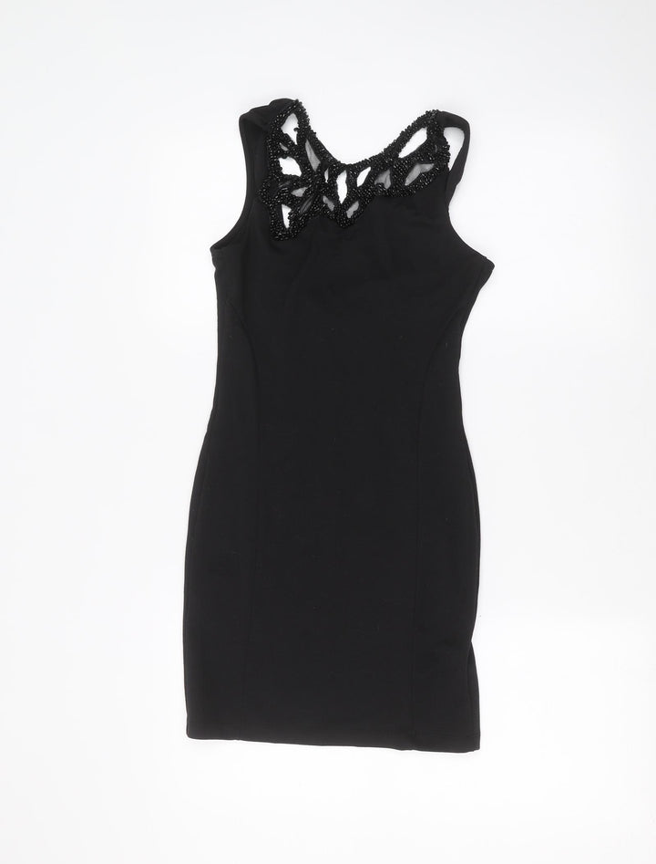 Preworn Womens Black   Pencil Dress  Size 6