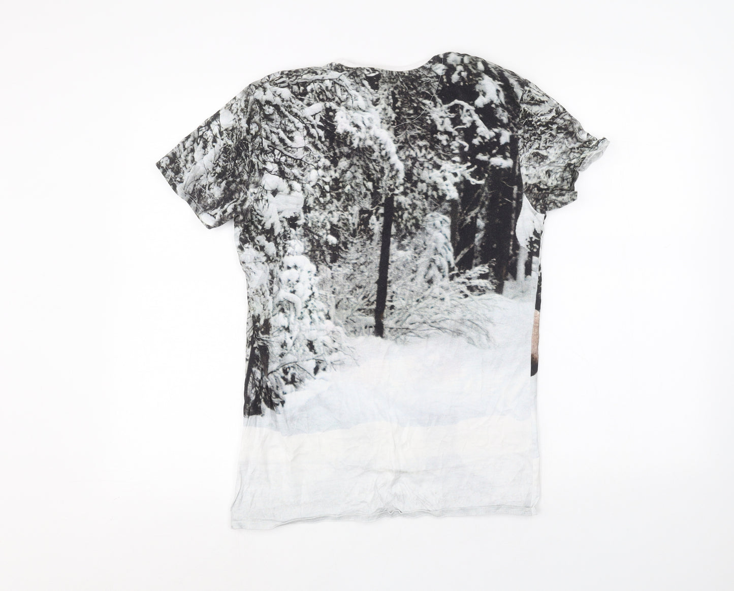 TU Mens White    T-Shirt Size S  - santa christmas