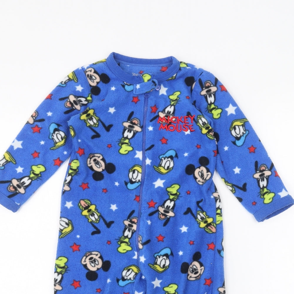 Primark Baby Blue Solid  Babydoll One Piece Size 12-18 Months  - Disney