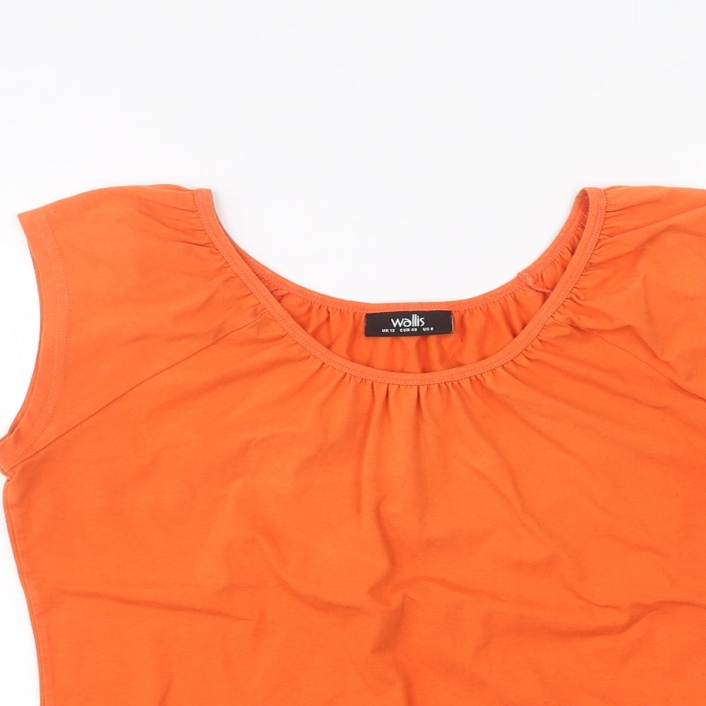 Wallis Womens Orange   Basic T-Shirt Size 12