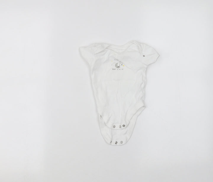 George Baby White Babygrow One-Piece Size 3-6 Months