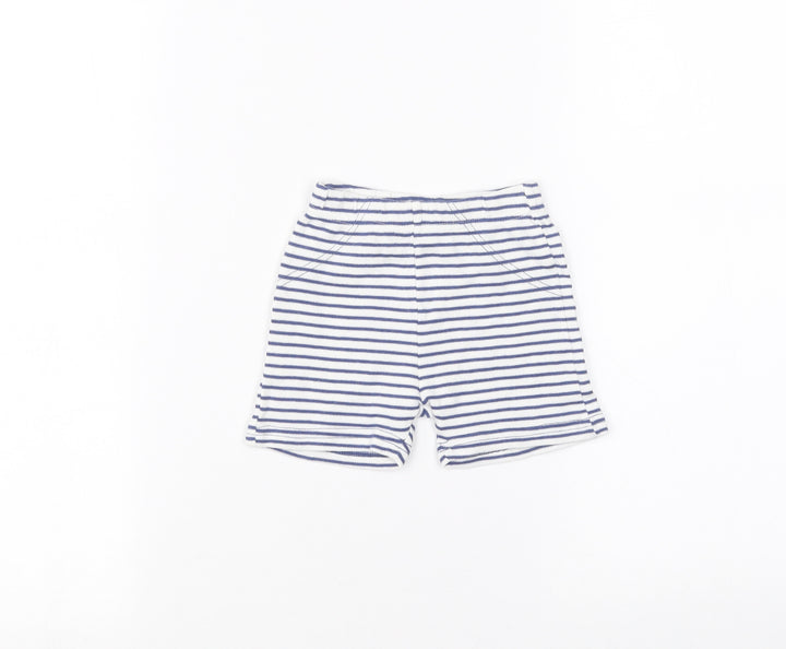 George Baby White Striped Cropped Trousers Size 3-6 Months