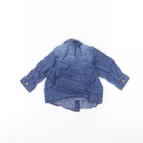 Matalan Baby Blue   Basic Button-Up Size 3-6 Months