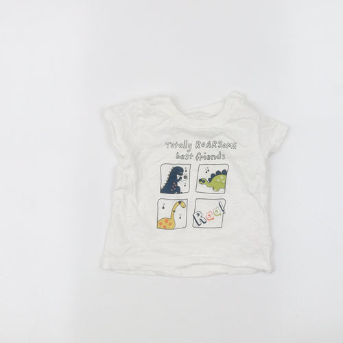 Matalan Baby White   Basic T-Shirt Size 3-6 Months