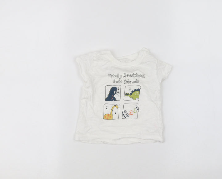 Matalan Baby White Basic T-Shirt Size 3-6 Months