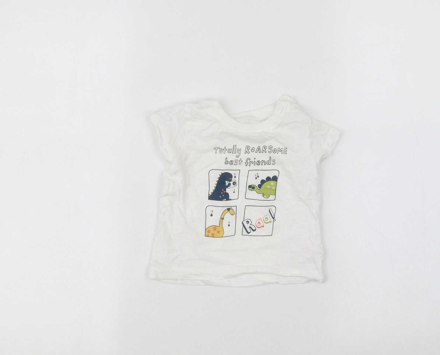 Matalan Baby White   Basic T-Shirt Size 3-6 Months