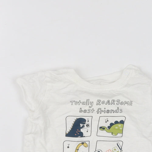 Matalan Baby White   Basic T-Shirt Size 3-6 Months