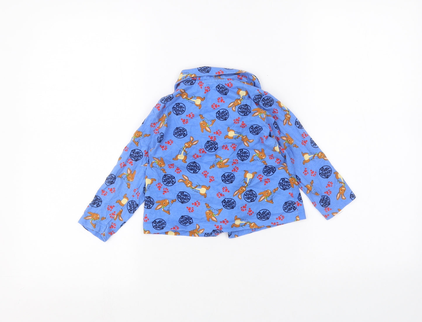 George Baby Blue   Basic Button-Up Size 12-18 Months  - peter rabbit