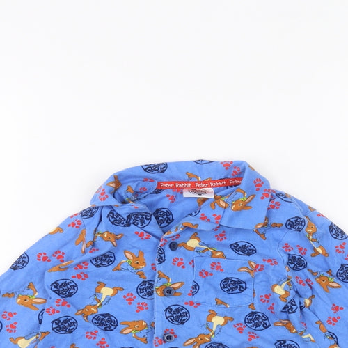 George Baby Blue   Basic Button-Up Size 12-18 Months  - peter rabbit