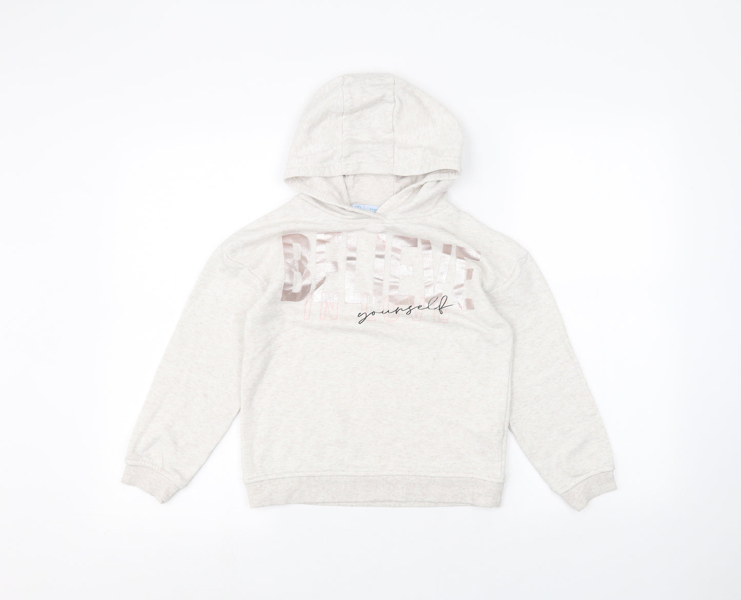 Primark Girls White   Pullover Hoodie Size 8-9 Years