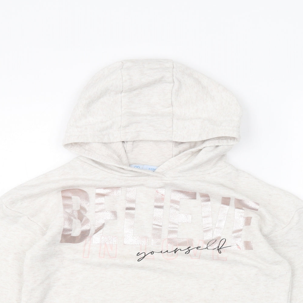 Primark Girls White   Pullover Hoodie Size 8-9 Years