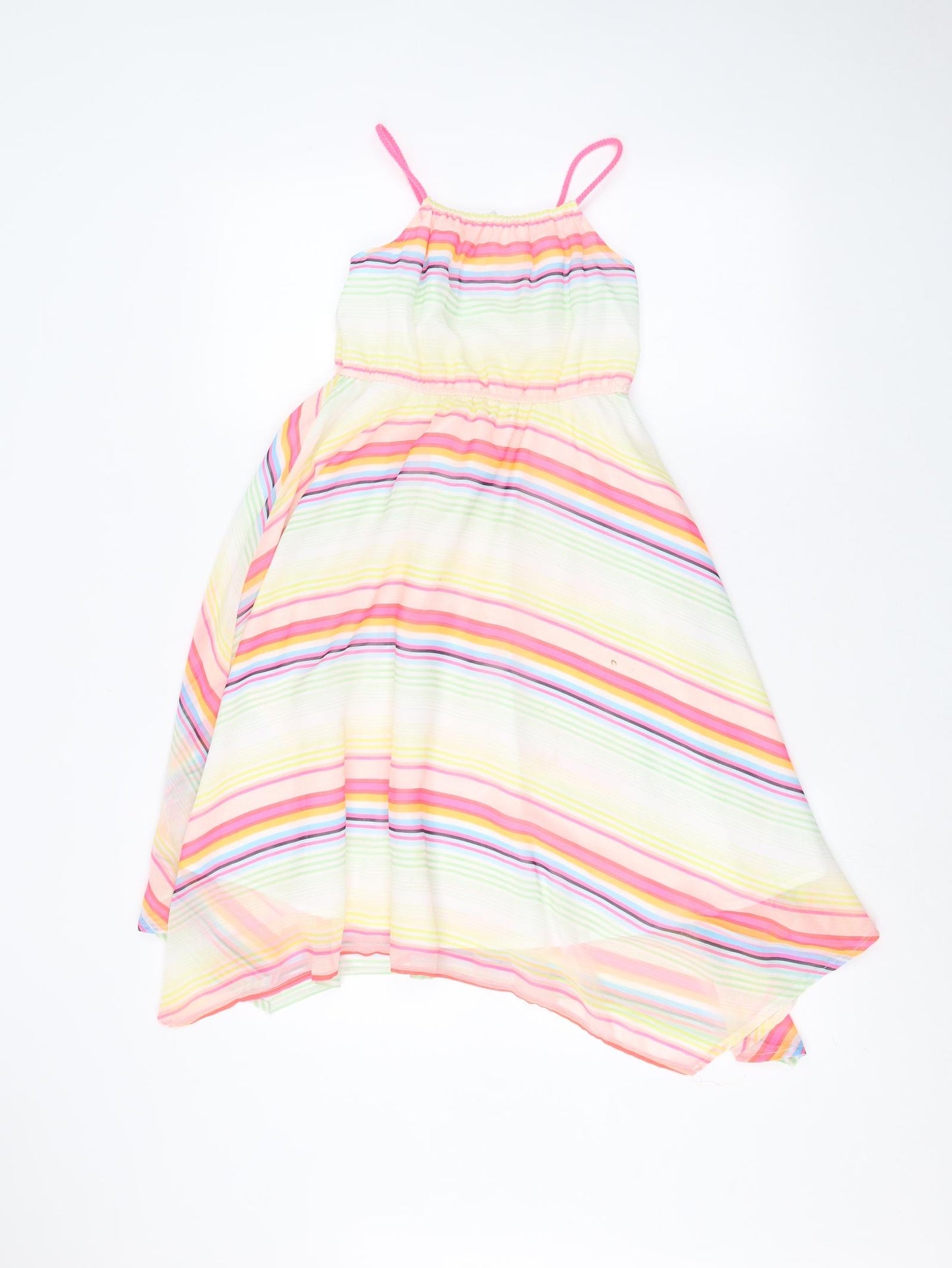H&M Girls White Striped  A-Line  Size 7-8 Years