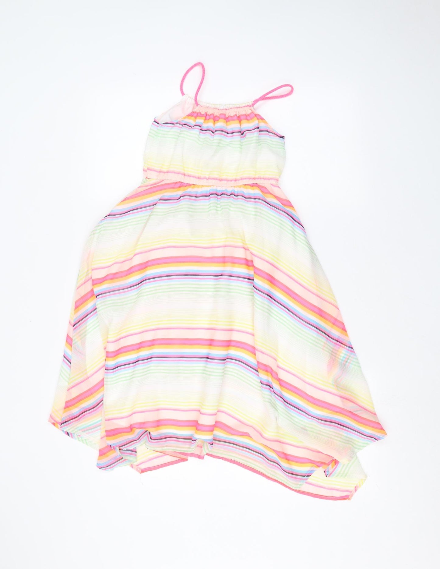 H&M Girls White Striped  A-Line  Size 7-8 Years