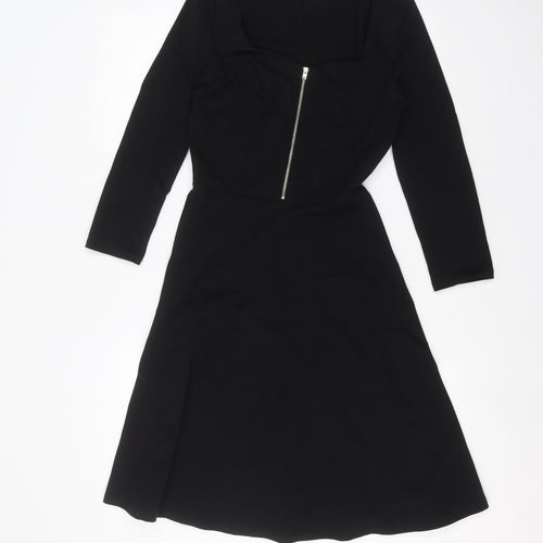 Dorothy Perkins Womens Black   A-Line  Size 8