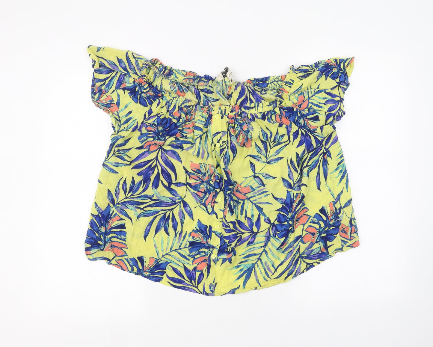 F&F Womens Yellow   Basic Button-Up Size 12