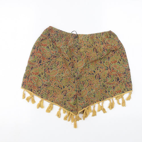 Boohoo Womens Green   Cut-Off Shorts Size 8