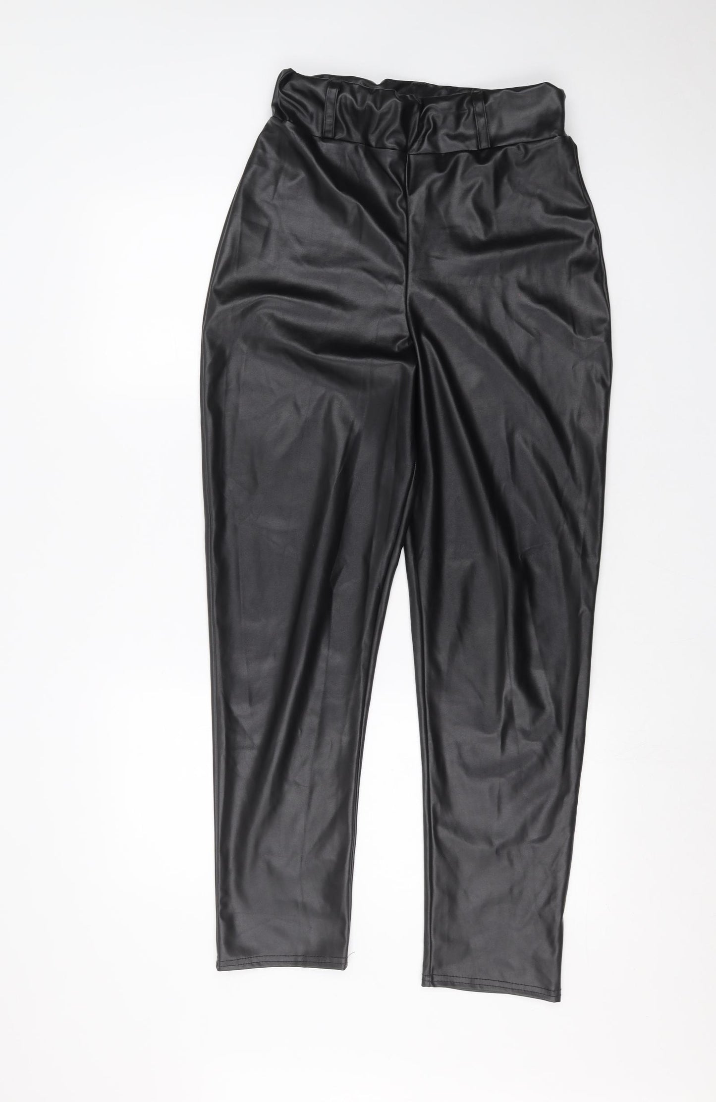 PRETTYLITTLETHING Womens Black   Trousers  Size 10 L27 in