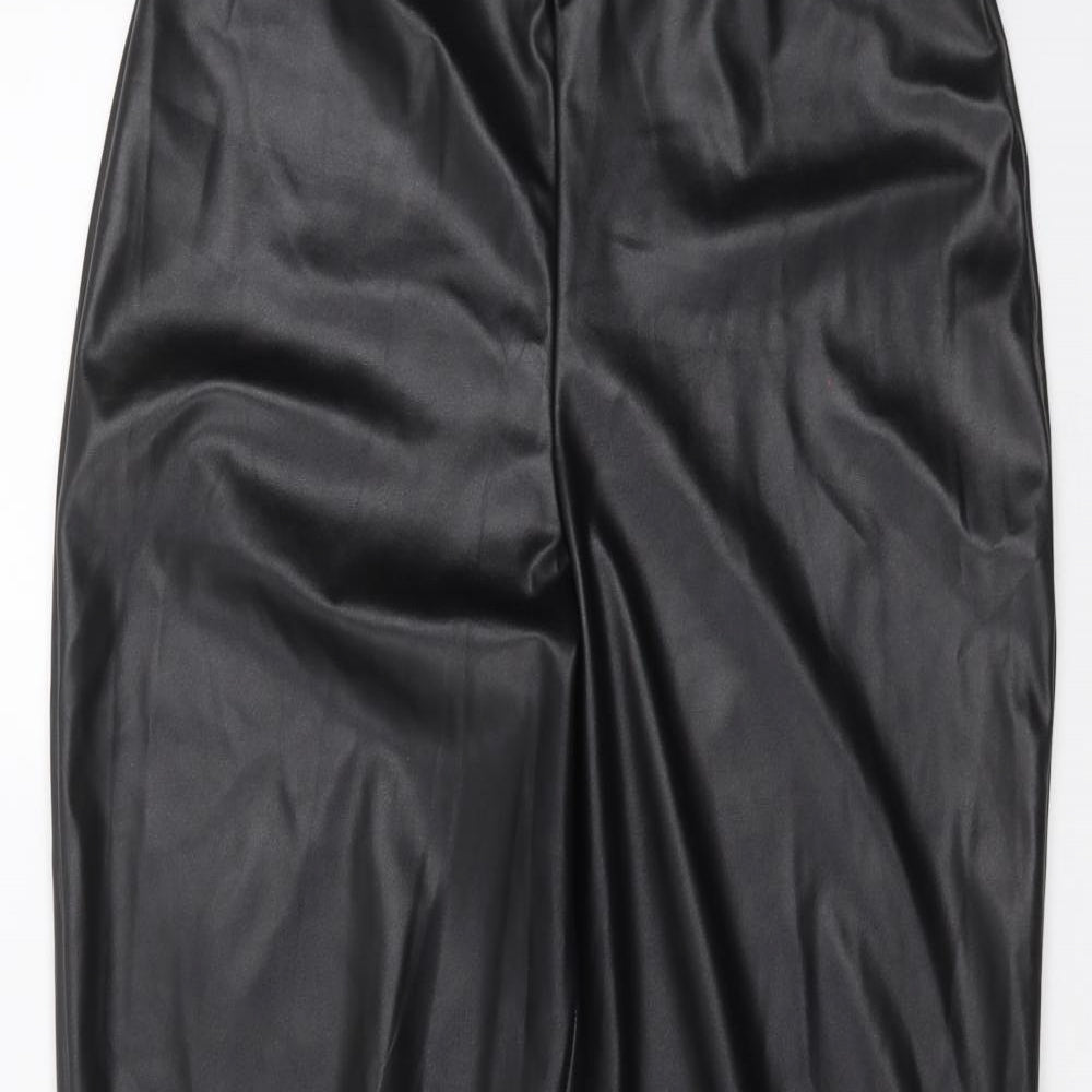 PRETTYLITTLETHING Womens Black   Trousers  Size 10 L27 in
