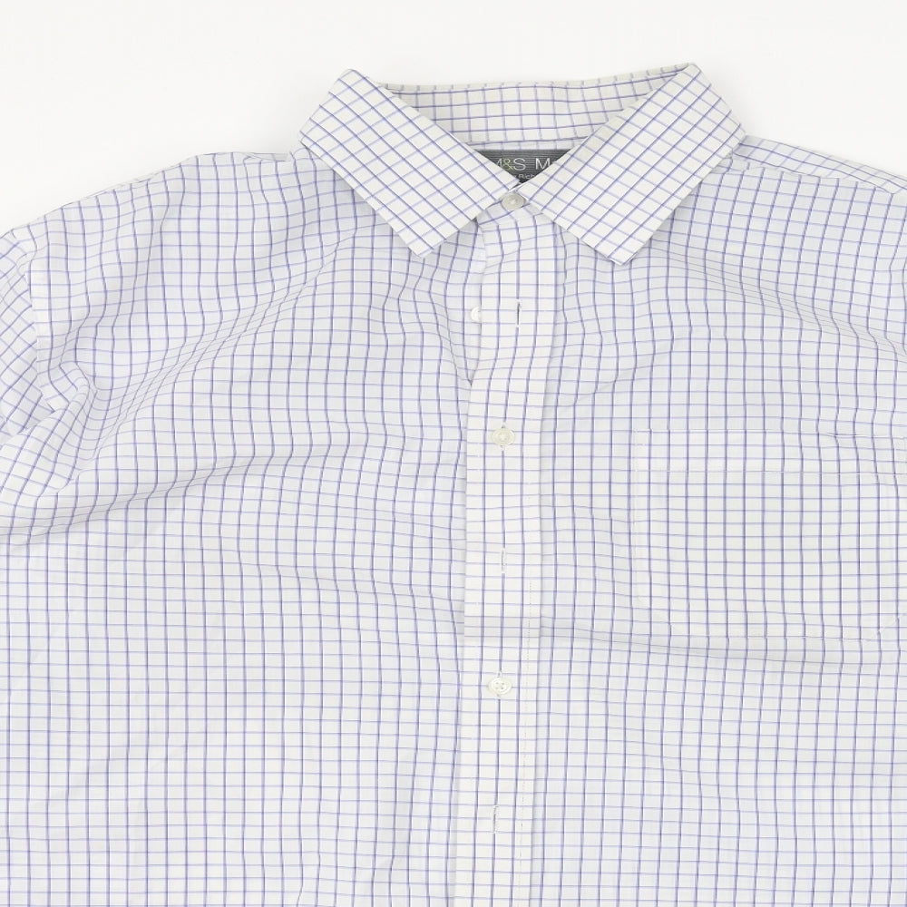 Marks and Spencer Mens White    Dress Shirt Size 18